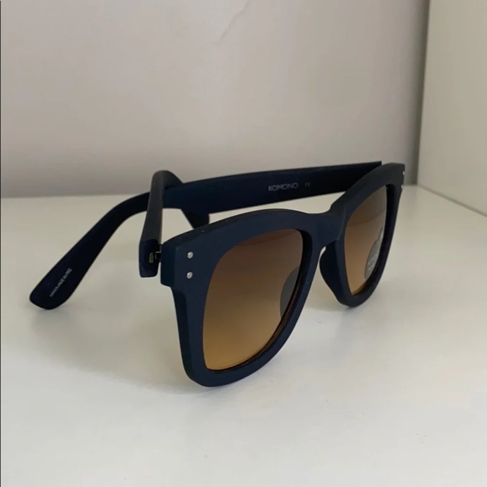 Komono New Allen Black Rubber Sunglasses NEW